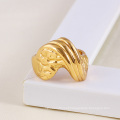 11508 Hot sale special ladies jewelry irregular shaped gold plated copper alloy finger ring